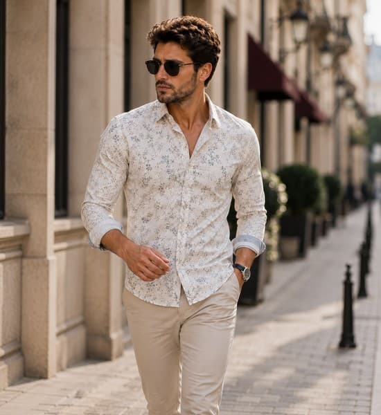 Smart Casual Desenli Gömlek