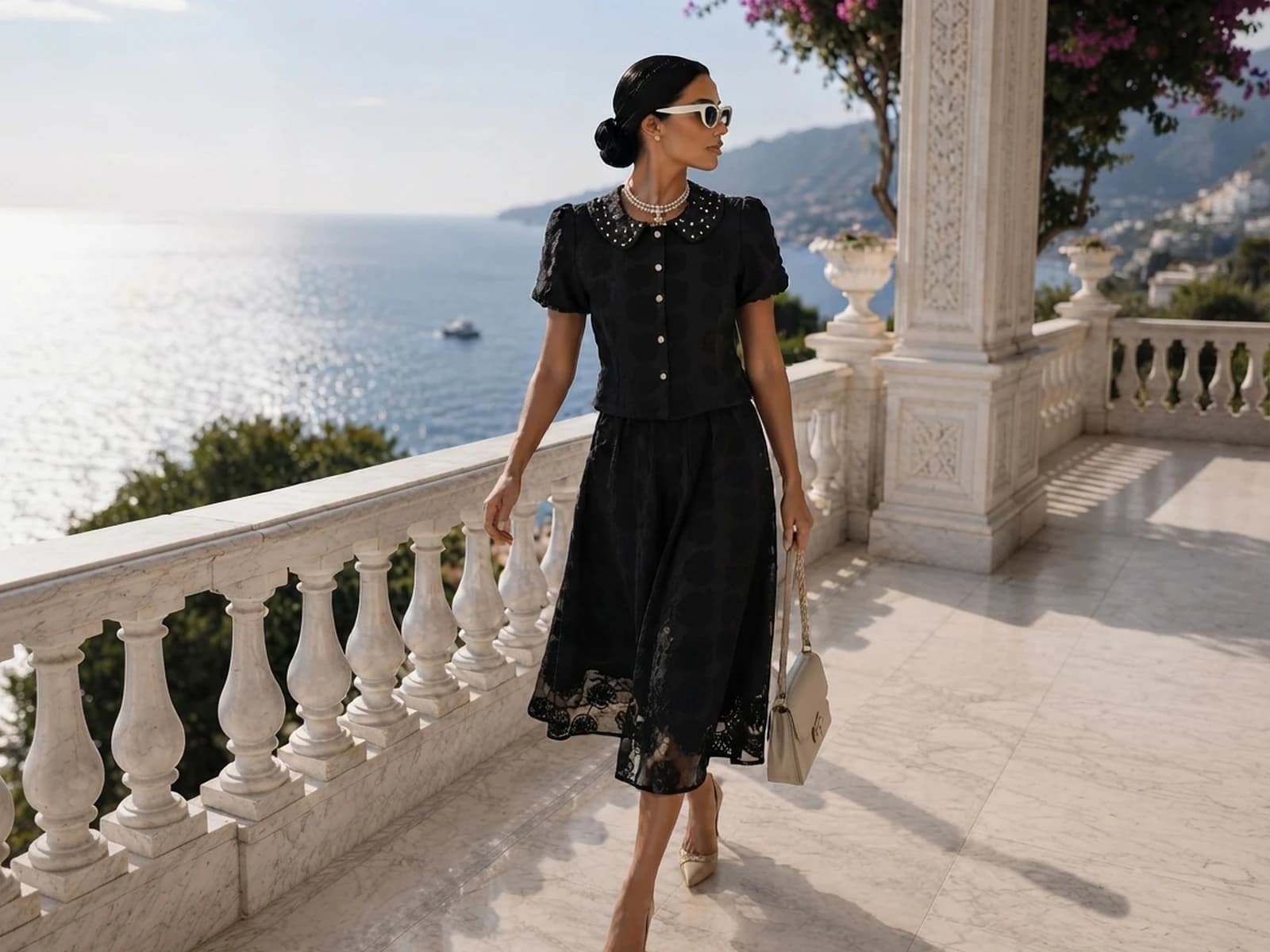 Lace Set with Stone Detail
