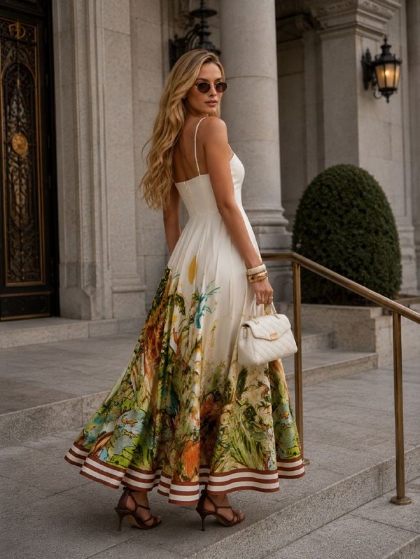 Printed Linen Dress