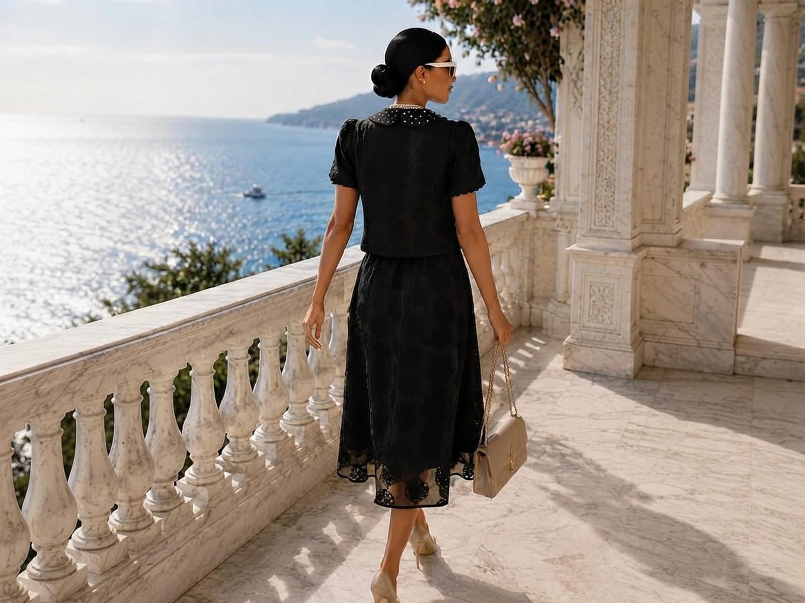 Lace Set with Stone Detail