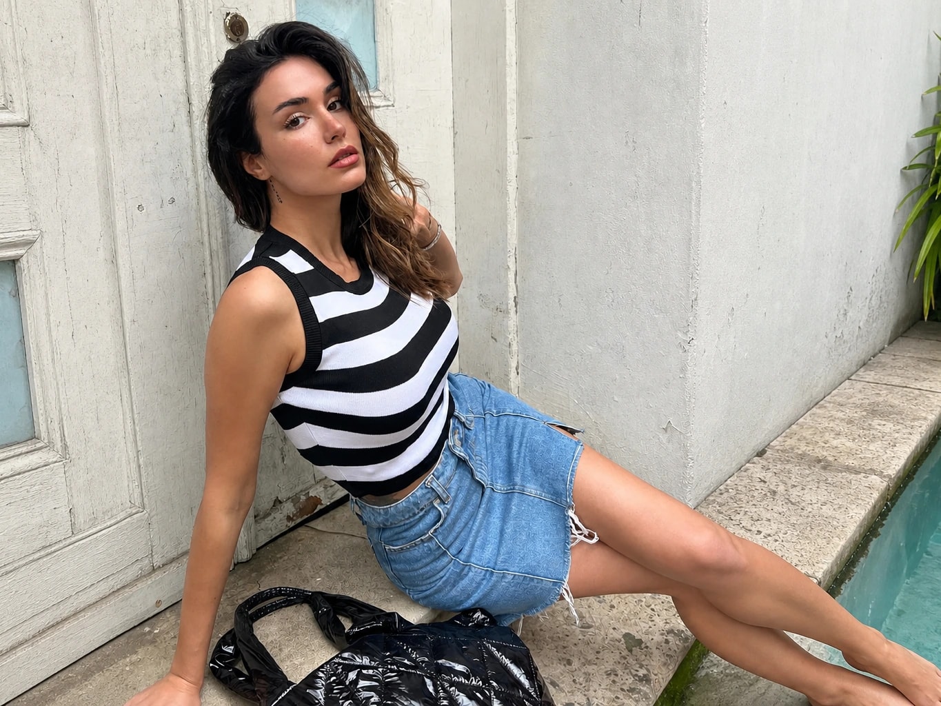 Striped Knit Tank Top