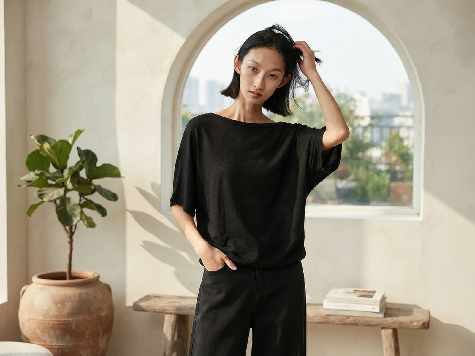 Relaxed Crew Neck T-Shirt