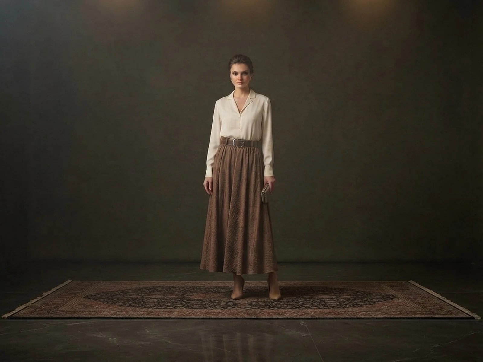 Harmy Chiffon Belted Skirt