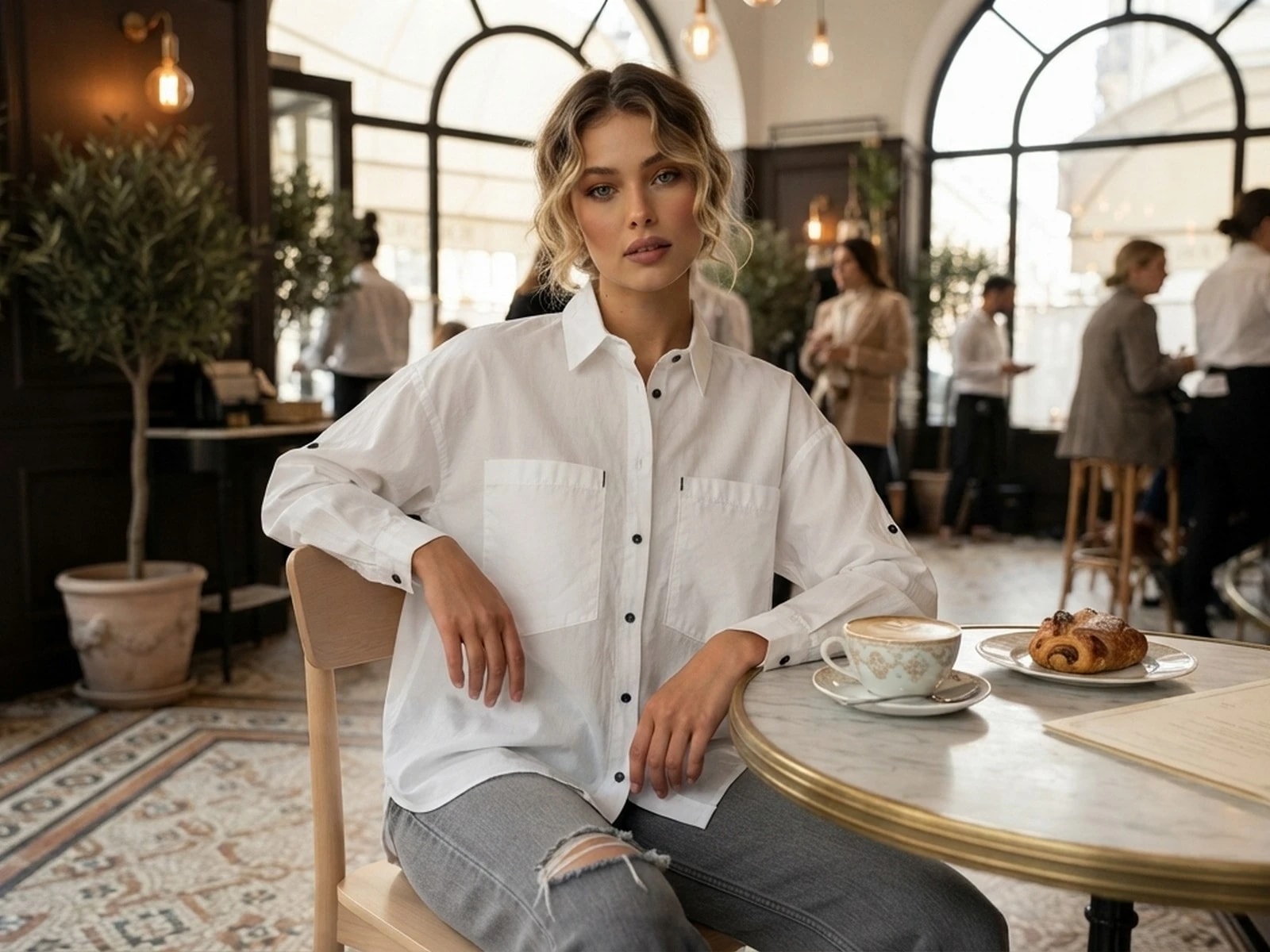Parisyan Oversize Cepli Gömlek