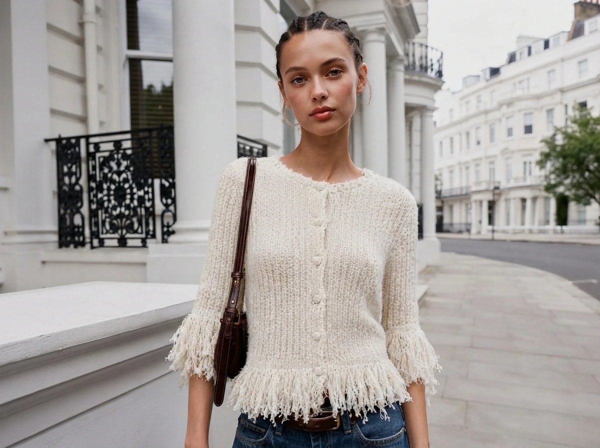 Sahra Fringed Cardigan