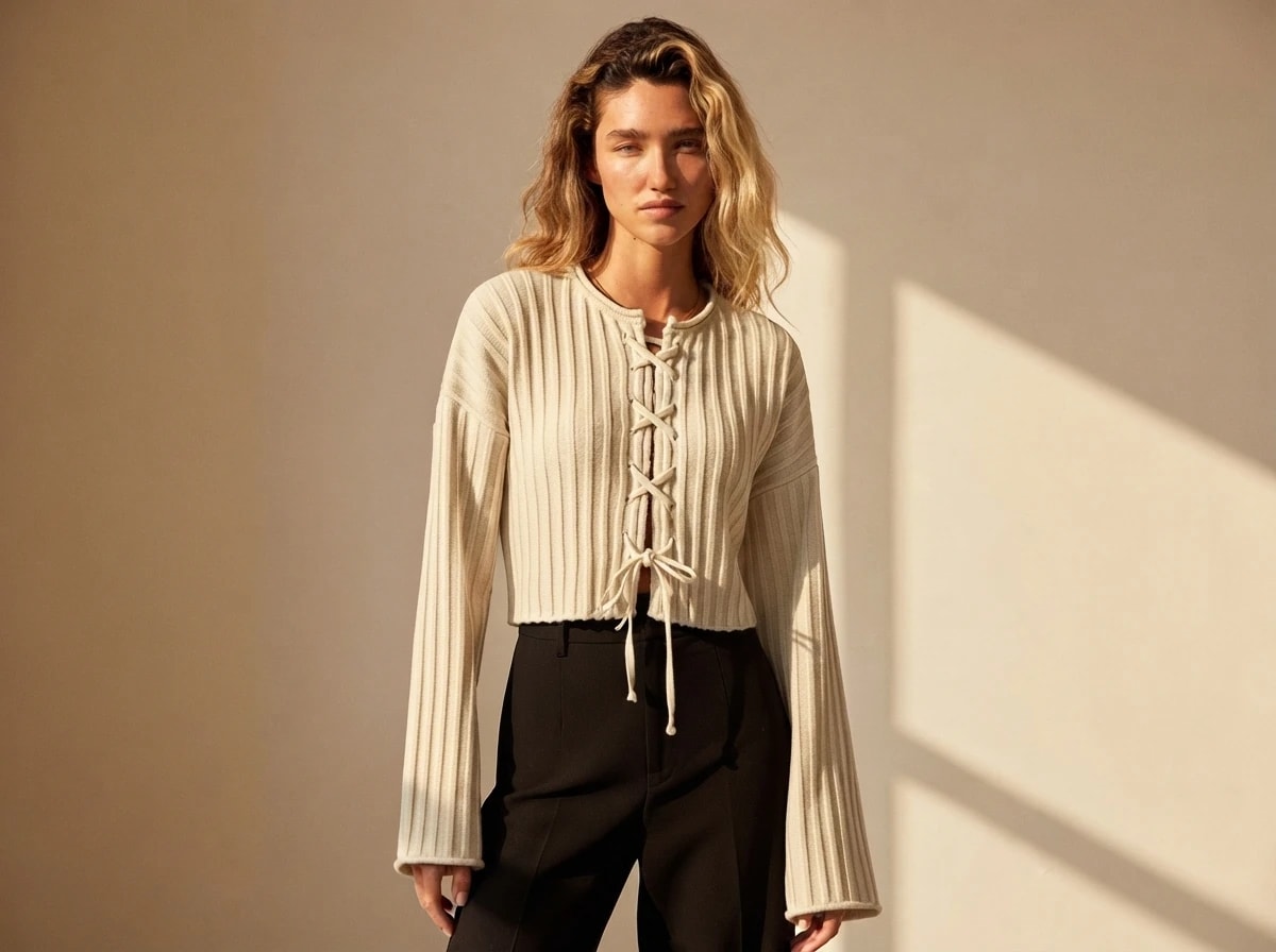 Boho Chic Bağcıklı Crop