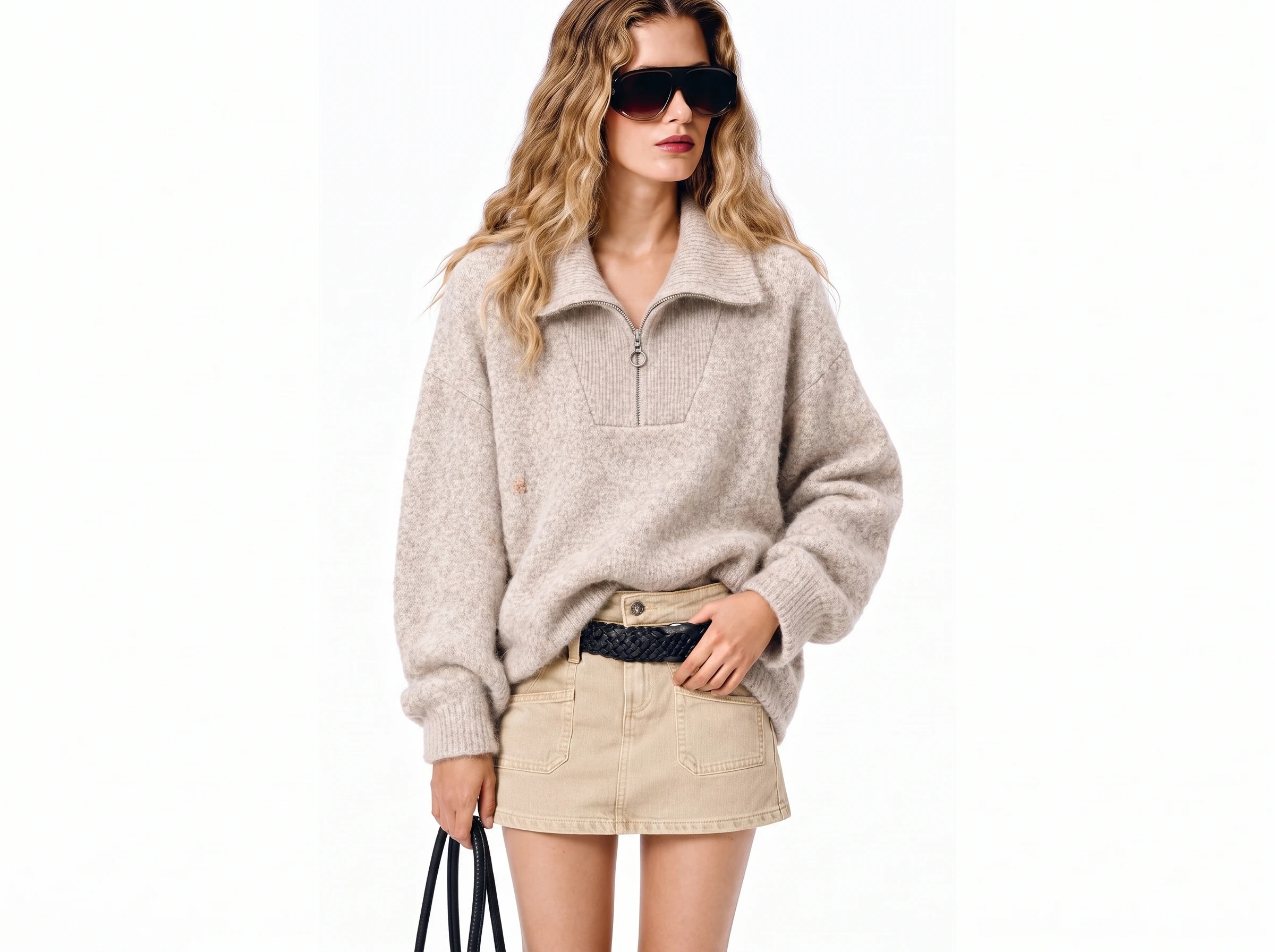 Zip-Neck Sweater
