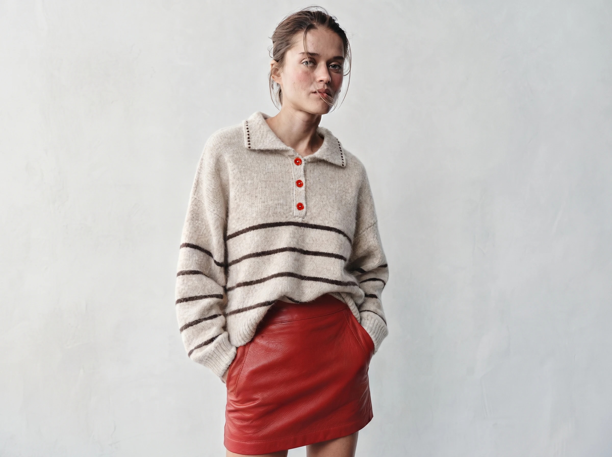 Striped Polo Sweater
