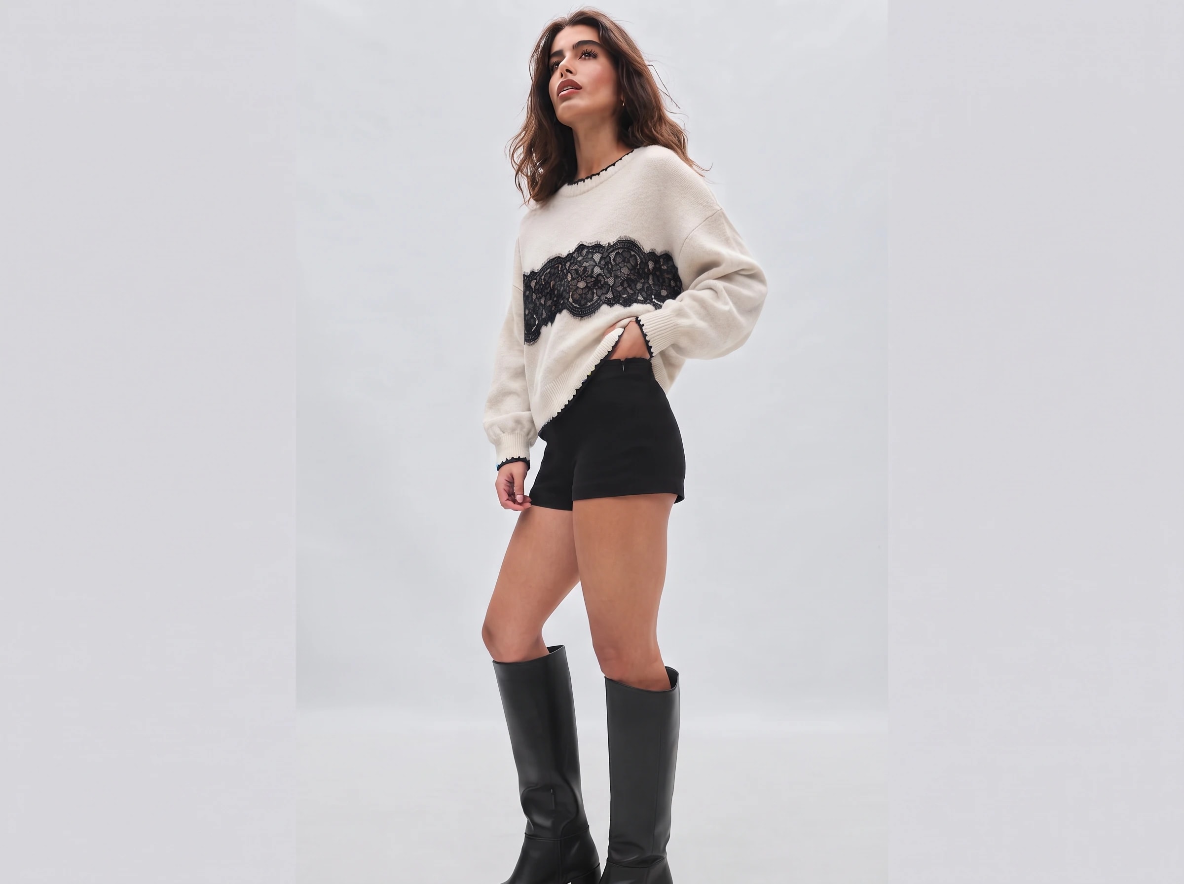 Lace Detail Sweater